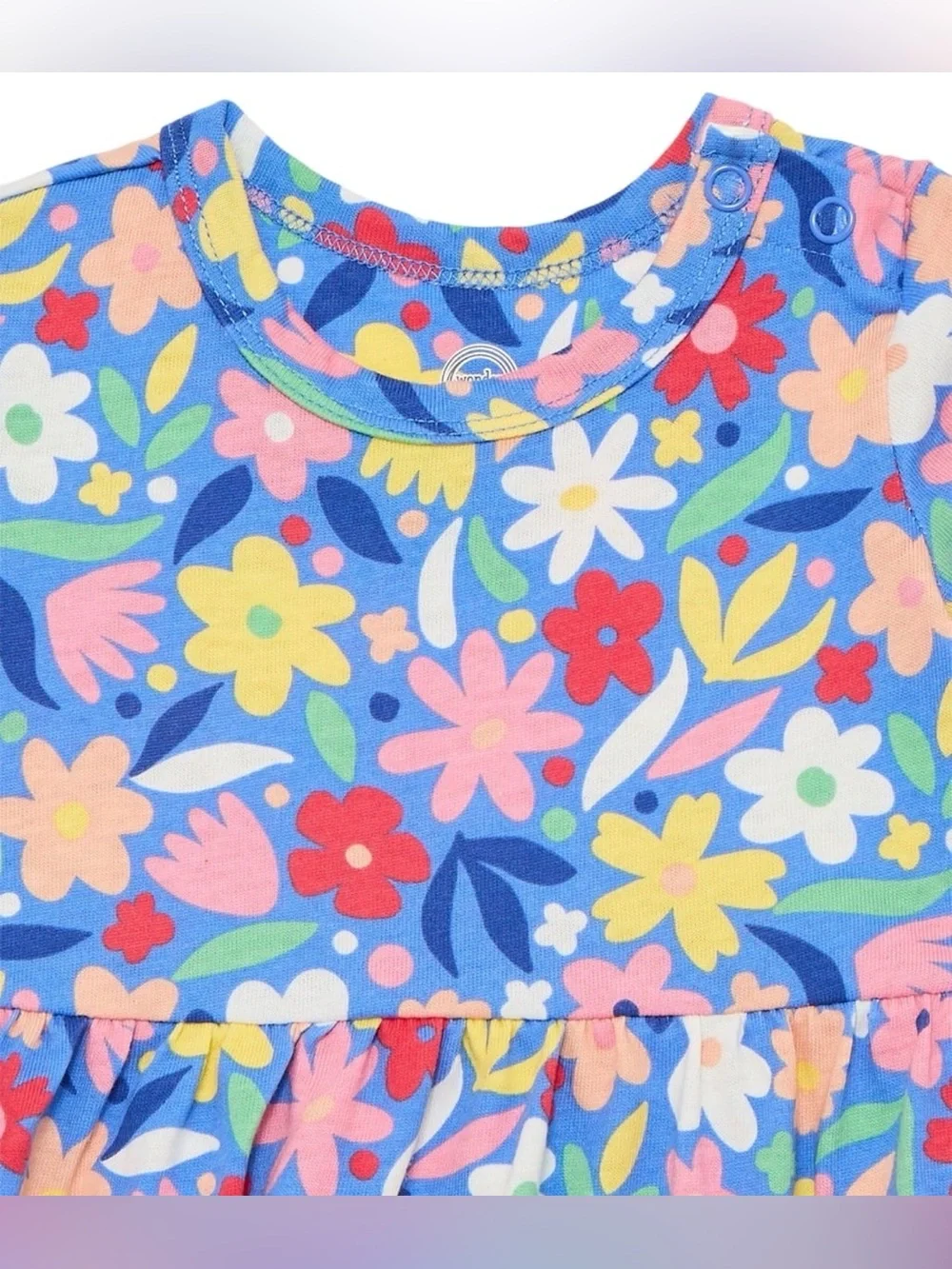 Wonder Nation Girls 24M Blue Floral Play Dress Boho Summer Fairy Cottagecore
